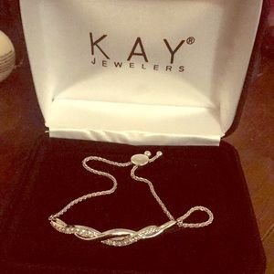 Kay Jewelers diamond and sterling silver bracelet